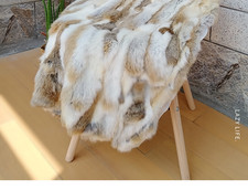 Echt Kaninchen Fell Überwurf, weich, flauschig, für Kissen Bezug BE, Tierfell