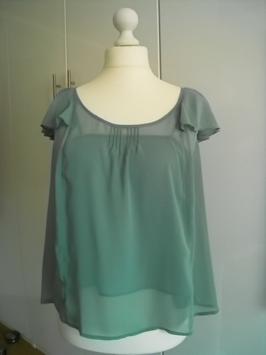 Teilige chiffon bluse - chiffon,