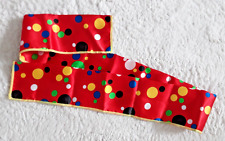 Karneval Gürtel oder Schal Clown rot gepunktet 134 cm x 10 cm