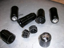 3 x Art-Deco Vintage Bakelit Fassung Lampenfassung E14 M 10 Nippelgewinde #997#