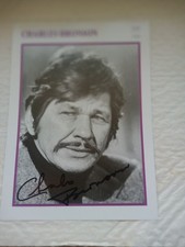 Charles Bronson Autogramm original ,18x13 cm