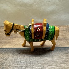 Handgeschnitzter Holz Esel