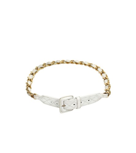 Chanel weißgold kettengürtel - chanel,