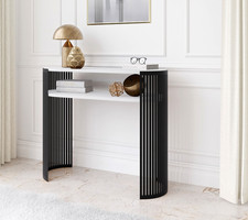 Konsolentisch oval Tosian Sofatisch Beistelltisch Flurmöbel Eingangsbereich