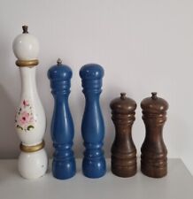 5 schöne alte Pfeffermühlen und Salzstreuer, Zassenhaus, BK Denmark