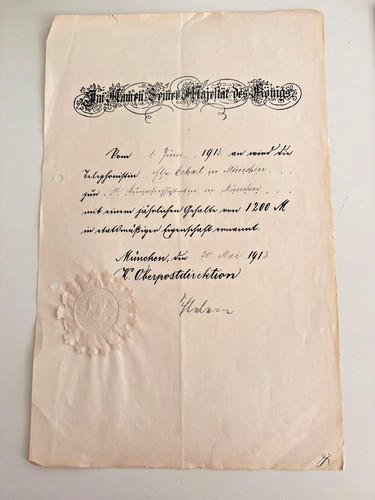 München urkunde 1913 - münchen,