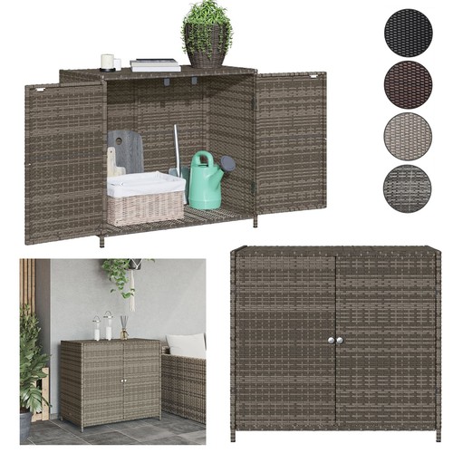 Poly rattan gartenschrank - poly,