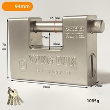 Vorhängeschloss Belastbar 1kg mit 5 Schlüssel – Schloss aus Gehärtetem DE