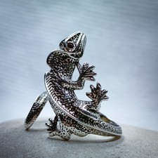 Madagaskar Gecko Ring Sterling