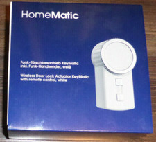 HomeMatic Funk-Türschlossantrieb KeyMatic weiß inkl. 2 Funk-Handsender schwarz