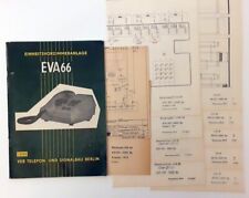L25) Techn.Unterlagen DDR Vorzimmeranlage EVA66 Telefonanlage  1981 Telefon RFT