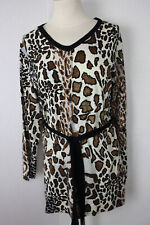 Damen Tunika Oberteil Shirt Tunika Leoprint Viskose IMAGINI Gr.42