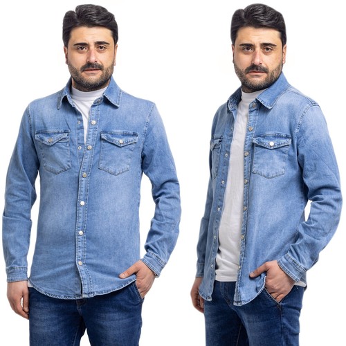 Herren jeanshemd baumwolle - jeanshemd,