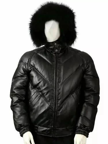 Herren puffer kunstfell - puffer,