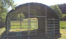 Außenklimastall Unterstand Weidezelt ANGEBOT KURZ Weidehütte 6x6m Rundbogenhalle