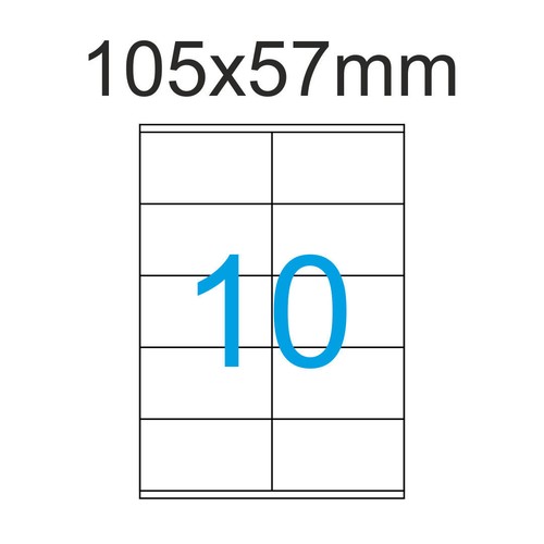 Etiketten 105x57 blatt - etiketten, mm