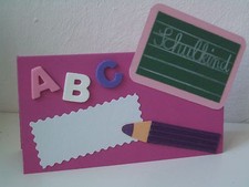Tischaufsteller pink Schulkind