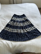 Toast Marineblau Ecru Gingham