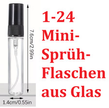 1-24x Mini-Sprühflaschen Glas