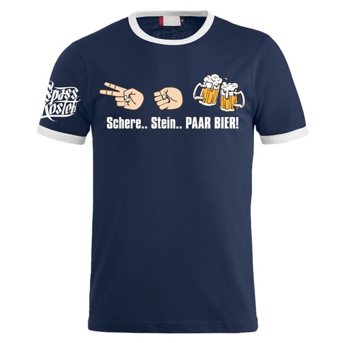 Herren shirt schere stein - herren, t-shirt