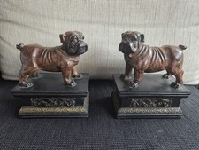 mops figur auf Sockel 2 Stück