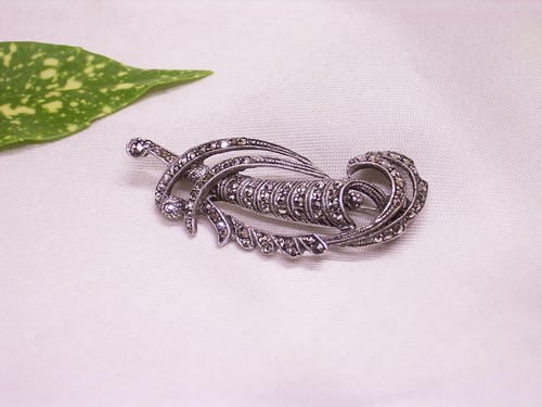 800er silber brosche - 800er,