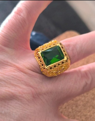 Herrenring edelstahl vergoldet - herrenring,