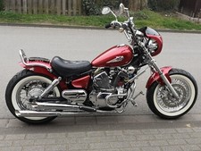 Auspuff Turbo Kit Custom Chrom Sport Yamaha Virago XV 125 4 Takt Auspuffanlage