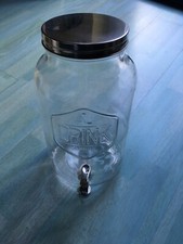 Glaskrug Glasflasche mit Zapfhahn Getränkespender Zapfhahnflasche Glasgefäß 8 L.