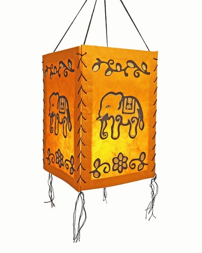 Lampenschirm elefant orange - lampenschirm,