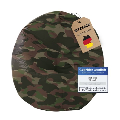Sitzsack 2in1 camouflage - camouflage, 130cm