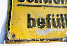 Blechschild Warnhinweis Heizöl Tank Vintage Sammler Deko Retro 