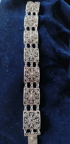 800er filigranes silberarmband - filigranes,