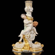 Meissen tafelleuchter mit - meissen,,