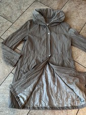 Hübscher leichter Mantel von Erich Fend Gr.42 Taupegrau Knitterlook