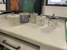 5 Vacuumanmischbechern mit