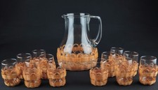 Gläser Set 2,5 Liter großer Glas Krug 2 x 6 Gläser 12 Probiergläser Weinprobe
