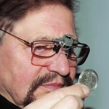 Brillenlupe Lupenbrille Vergrößerung Brille Lupe Sehhilfe mit Etui