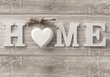 Holzoptik Home Love Abstrakt VLIES FOTOTAPETE 3D WOHNZIMMER TAPETE WANDBILD XXL