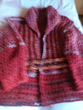 Dicke Strickjacke Selfmade Rot