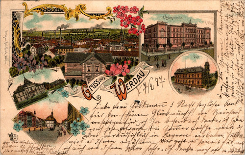 Litho gruss aus werdau - litho, zwickau