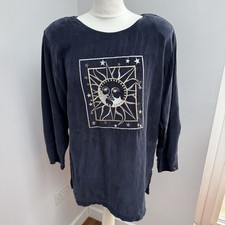 Vintage Sonne Mond Sterne Top