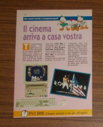 Seltene werbung ibm - ibm, ps/1