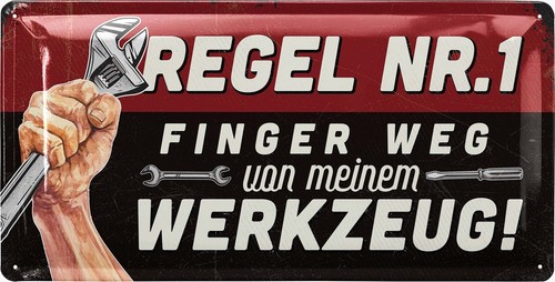Blechschild retro werkstatt - blechschild,