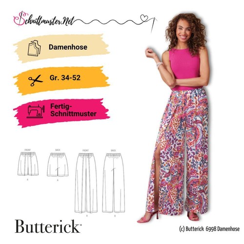 Schnittmuster damenhose mit - schnittmuster,