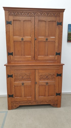 Aufsatzschrank eiche massiv - eiche,
