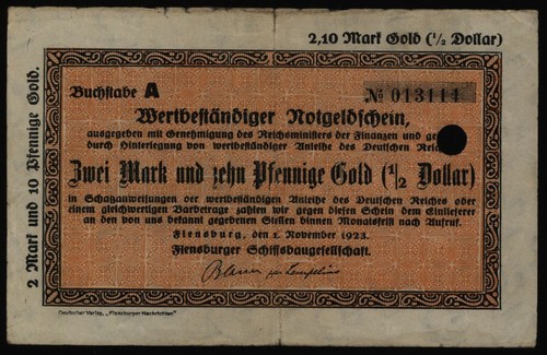 Geldschein banknote notgeld - banknote,