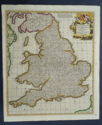Antike karte von england - von, und