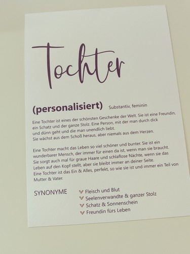Definition poster tochter - poster,