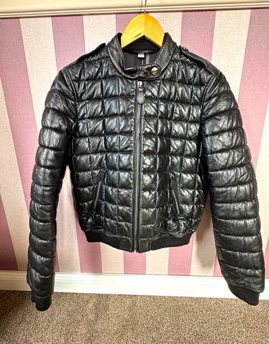 Burberry brit leder steppjacke - burberry, leder-steppjacke